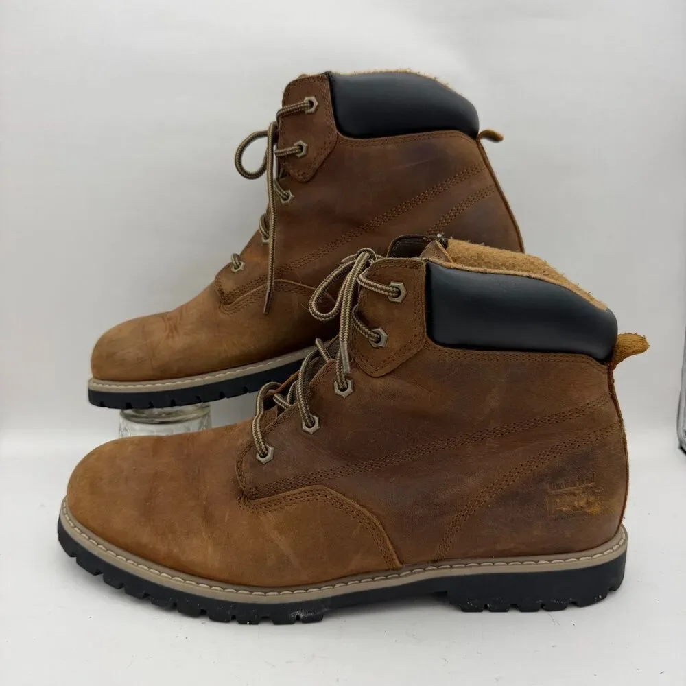Timberland PRO ReBOT Leather Work Boots Brown Soft Toe Men's Size 11 A1WG2